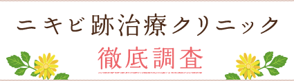 ニキビ跡治療クリニック徹底調査